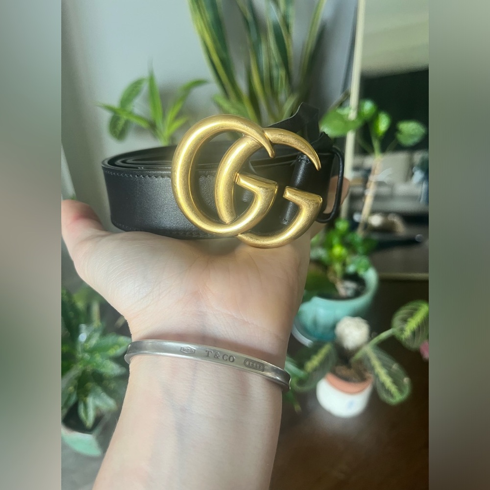 Authentic Gucci GG Marmont black belt